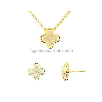 Newest Flower Designs Gold Necklace